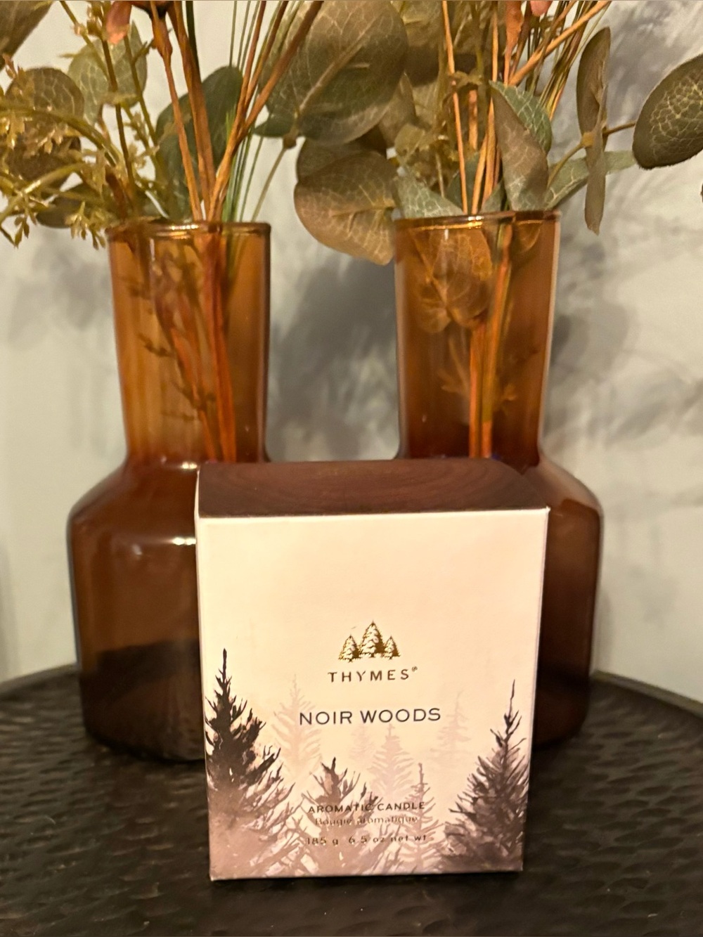 Thymes Noir Woods Scented Candle